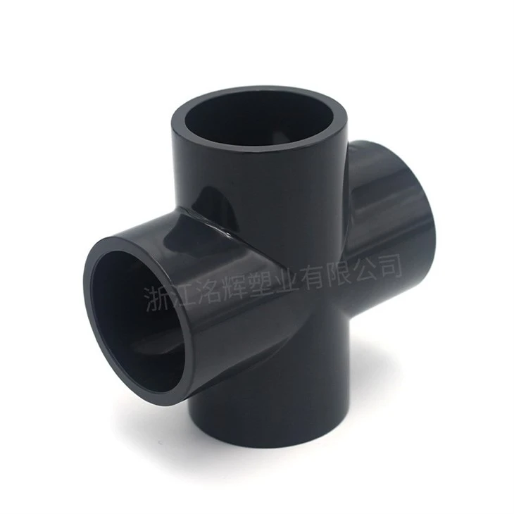 DIN Standard PVC Cross Tee Fitting For Water Piping Systems factory