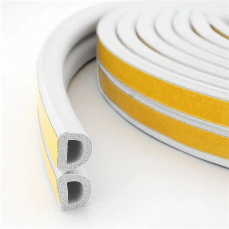Double D-Shape EPDM Foam Weather Stripping With Yellow Adhesive suppliers