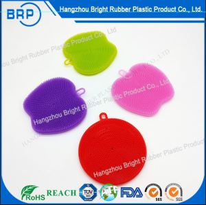 Multifonksyon kolore silicone bwòs bwòs