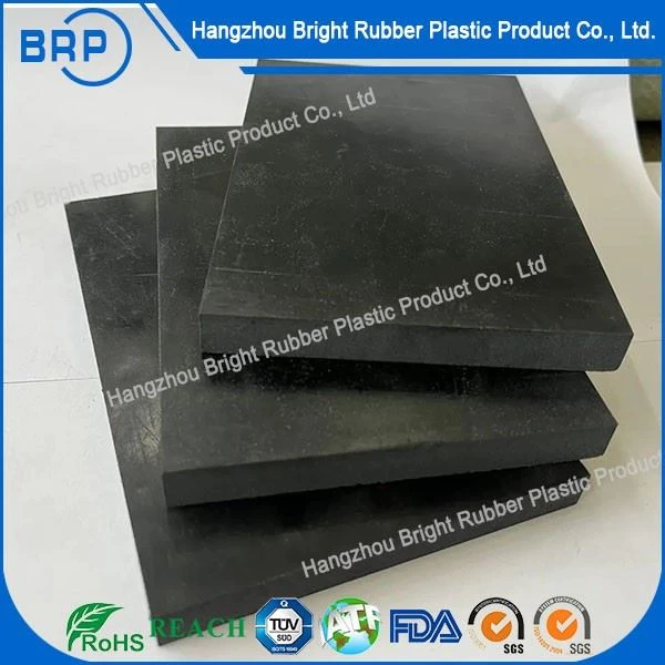 Industrial Silicone Rubber Sheet Shock Absorbing Black Color Gym Floor Mats